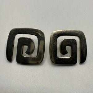 Silpada Cut-Out Geometric Sterling Silver Maze Earrings P0338